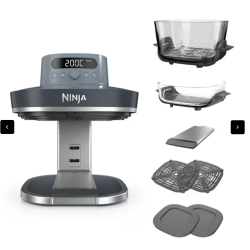 Ninja Crispi Pro 6-en-1 Comptoir en verre Friseur à air Cyberspace