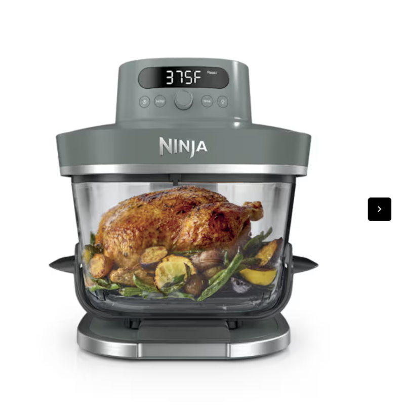 Ninja Crispi Pro 6-en-1 Comptoir en verre Friseur à air cendres gris Ninja Crispi Pro 6-en-1 Comptoir en verre Friseur à air cendres gris