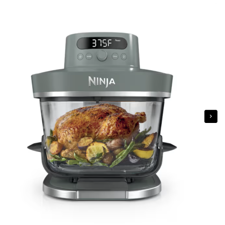 Ninja Crispi Pro 6-en-1 Comptoir en verre Friseur à air cendres gris
