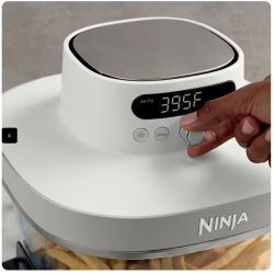 Ninja Crispi Pro 6-en-1 Comptoir en verre Friseur à air cendres gris