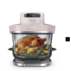 Ninja Crispi Pro 6-en-1 Comptoir en verre Friseur à air Quartz rose