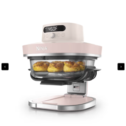Ninja Crispi Pro 6-en-1 Comptoir en verre Friseur à air Quartz rose