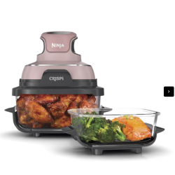 Ninja Crispi 4-en-1 système de cuisson de friteuse en verre portable rose