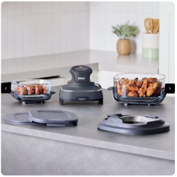 Ninja Crispi 4-en-1 système de cuisson de friteuse en verre portable rose