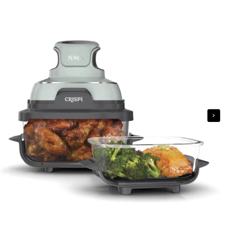 Ninja Crispi 4-en-1 Portable en verre Friseur à air système de cuisson Sage
