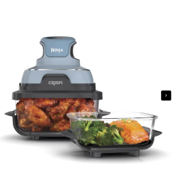 Ninja Crispi 4-en-1 Portable en verre Friseur à air Système de cuisson Periwinkle