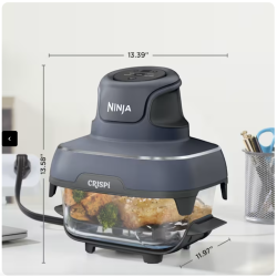 Ninja Crispi 4-en-1 Portable en verre Friseur à air Système de cuisson Periwinkle