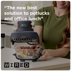 Système de cuisson portable Ninja Crispi avec contenant en verre supplémentaire Cyberspace