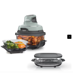 Système de cuisson portable Ninja Crispi avec contenant en verre supplémentaire Sage