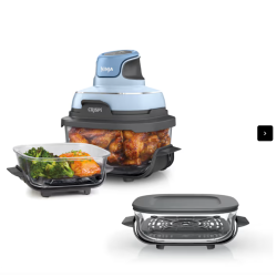 Système de cuisson portable Ninja Crispi avec récipient en verre supplémentaire Periwinkle