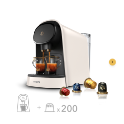 Lot machine L'OR BARISTA Original 200 capsules blanc
