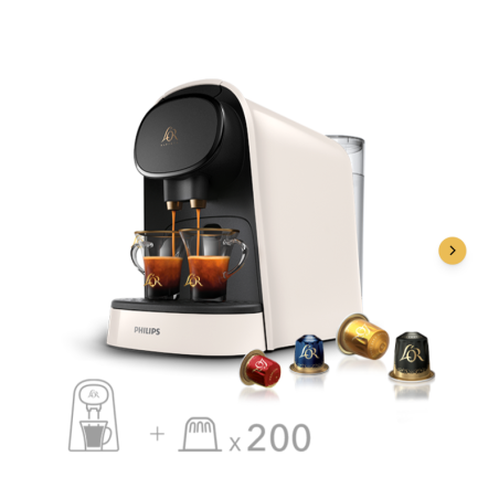 Lot machine L'OR BARISTA Original 200 capsules blanc