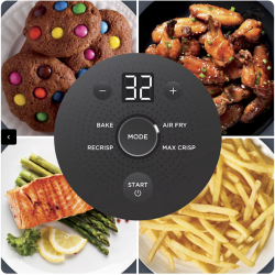 Système de cuisson portable Ninja Crispi avec récipient en verre supplémentaire Periwinkle