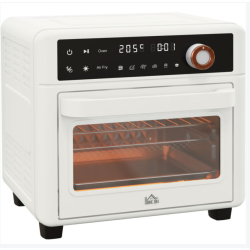 Mini four friteuse à air 2 en 1 air fryer 1200W 13L multifonction 12 programmes blanc noir
