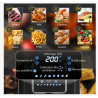 Friteuse à air 1700W 6,5L air fryer multifonction 8 programmes gris noir