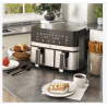Friteuse à air 2700W air fryer double compartiment 8,5L 8 programmes noir