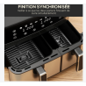 Friteuse à air 2700W air fryer double compartiment 8,5L 8 programmes noir