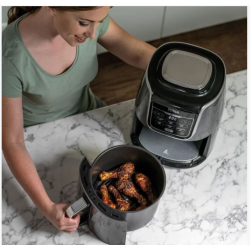 NINJA MAX AF160EU Friteuse sans huile 6 modes de cuisson predefinis Panier grande capacite 5,2L 1750W