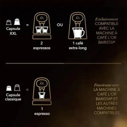Lot machine L'OR BARISTA Original 200 capsules rouge