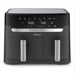 MOULINEX Friteuse sans huile 2 tiroirs Friteuse a air et gri l8 programmes Air Fryer