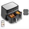 MOULINEX Friteuse sans huile 2 tiroirs Friteuse a air et gri l8 programmes Air Fryer