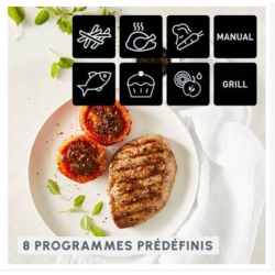 MOULINEX Friteuse sans huile 2 tiroirs Friteuse a air et gri l8 programmes Air Fryer