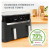 MOULINEX Friteuse sans huile 2 tiroirs Friteuse a air et gri l8 programmes Air Fryer