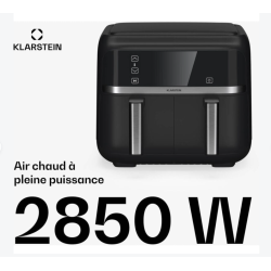 Friteuse à air chaud Klarstein friteuse à air 2 chambres friteuse à air chaud compacte 2850 W